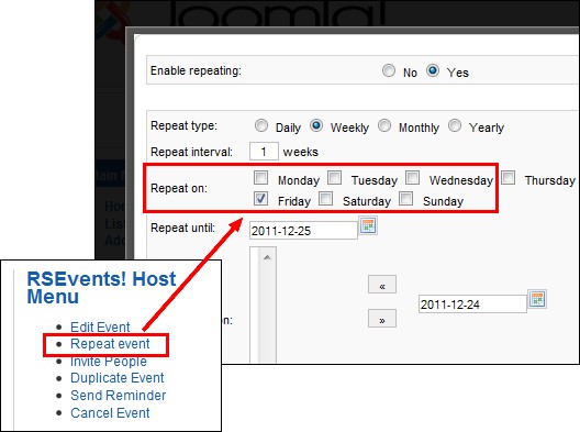 RSEvents! - set repeating events in frontend